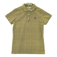 サイズ：2 JACK BUNNY ジャックバニー  半袖ポロシャツ 千鳥格子柄 イエロー系 [240101325375]# ゴルフウェア レディース ストスト