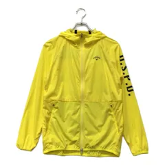 中古 レディース キャロウェイ Callaway フルジップアウター M イエロー パーカー 薄手