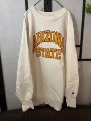 rare copyright【90s】Champion REVERSE WEAVE ARIZONA  white  sweatshirt 希少コピーライト有 チャンピオン リバースウィーブ 刺繍タグ  アリゾナ大学 スウェット 90年代 ビンテージ 染込み