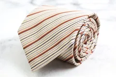 ピエールカルダン ブランド ネクタイ ストライプ柄 シルク イタリア製 PO メンズ ホワイト Pierre Cardin 【中古】