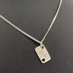 Dior ディオール プレート ハート ネックレス シルバー 管理番号：8948