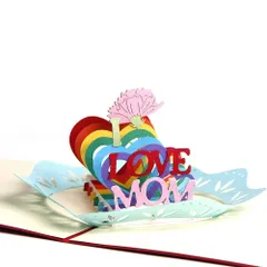 【数量限定】Paper Spiritz ペーパースピリッツポップアップカード、母の日カード、誕生日カード、3Dポップアップカード記念日、私はママカード、結婚式のカード、すべての機会、ママの妻おばあちゃんのための手作りの贈り物を愛する……