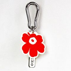 【1営業日発送】マリメッコ  marimekko　 AALLOKAS UNIKKO キーチェーン　 レッド ×ホワイト