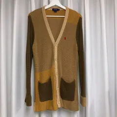 ポロ ラルフ ローレン カラーブロック ニット カーディガン (S/M)