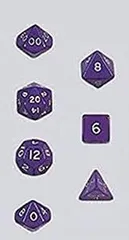 ジャンボRPGダイス/サイコロ Opaque Polyhedral(多面体) Purple/White 7個セット
