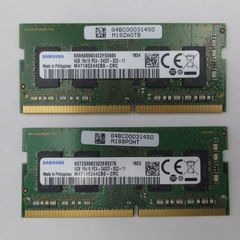 【中古動作品】ノート用メモリ SAMSUNG M471A5244CB0-CRC PC4-2400T-SCO-11 DDR4 4GB×2 合計8GB①