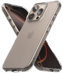 【数量限定】半透明 米軍MIL規格取得 クリアケース 耐衝撃 落下防止 スマホケース 耐黄変 スマホカバー 黄ばみにくい アイフォン16プロ PC+TPU (ストラップホールあり) FUSION ケース - Pro Matte 16 Clear 【Ringke