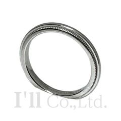 Tiffany&Co.　ティファニー　トゥギャザー　ミルグレイン　バンド　リング　2MM　60001592　Pt950　7.5号　ブランドジュエリー　指輪　ミル打ち　PT950　プラチナ　ウエディング　マリッジ【中古】【76394】
