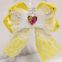 【匿名配送】美女と野獣 ベル ディズニー プリンセス ヘアリボン ペンライトリボン キンブレリボン キングブレード黄24