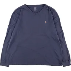 古着 ラルフローレン Ralph Lauren POLO RALPH LAUREN Vネック ロングTシャツ ロンT メンズXXL/eaa358767