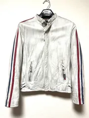 SCHOTT ショット ライダースジャケット　牛革ホワイトレザー　大きいサイズ ▪️SCHOTT（ショット）90s レザーライダースジャケット【希少