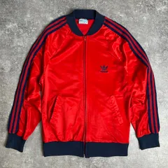 adidas アディダス 80's ATP トラックジャケット Track Jacket 襟無し 赤×紺 KEYROLAN USA製