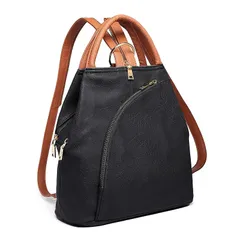 [グッシオ ベーシック] 3way リュック レディース 軽量 ショルダーバッグ 手提げ バックパック レザー 大人 通勤 リュック 120406(ブラック) 0