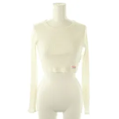 アレキサンダーワン ALEXANDER WANG クロップドクルーネックリブTシャツ カットソー 長袖 XS 白 ホワイト /AT ■OSのサムネイル