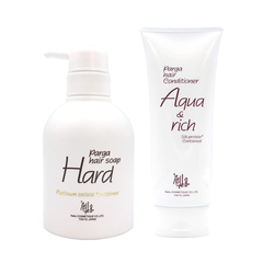パルガ  【2点セット】アミノ酸シャンプー　ヘアソープ ハード 250ml   ボトル　＆　ヘアケア トリートメント　アクア&リッチ 210g　(男女兼用)　美容室専売品/正規品