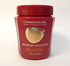 【宅配配送・早めのお届け！】リーバ　Connoisseurs(コニシュアーズ・コノシュア) ジュエリークリーナー （容器内にトレイ・ブラシ付）ダイヤモンド・サファイヤ・ルビー等の一般的な宝石　プラチナ・ゴールド等のジュエリー対象　236ml