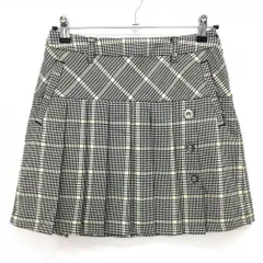 【超美品】キャロウェイ プリーツスカート 黒×ライトベージュ×イエロー 千鳥格子 ラメ糸 レディース S ゴルフウェア Callaway