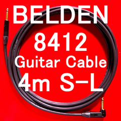 BELDEN 8412 Guitar, Bass Cable w / Neutrik NP2X-B , NP2RX-B Gold Plated SL 4m