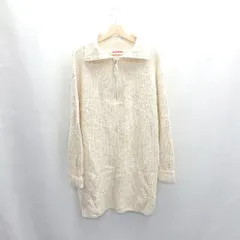 ◇ ⊇ repipi armario レピピアルマリオ ハイネック ハーフジップ キッズ 長袖 膝丈 ワンピース サイズL アイボリー 女の子 E  【1503060026465】