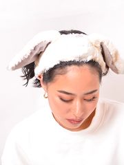 NICI ニキ ヘアバンド 洗顔 キャラクター かわいい ユキウサギ レディース もこもこ ふわふわ 洗顔時 お風呂上り くつろぐ 部屋 ルーム リラックス NICI-3