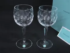 ■新品■未使用■ TIFFANY＆Co ティファニー フローレット ペアグラス ワイングラス テーブルウェア 食器 2客セット  クリア BM8644のサムネイル