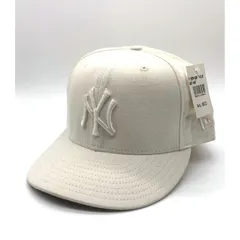 90's New Era ニューエラ MLB ニューヨーク・ヤンキース 59FIFTY ベースボールキャップ ホワイト ウール USA製 Size 7 3/8 (58.7cm)
