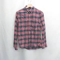 ◇ ⊆ アールニューボールド シンプル 長袖 ネルシャツ サイズM レッド系 メンズ E  【1505220016057】のサムネイル