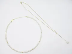 TASAKI 田崎真珠 K18 パールネックレス 2本セット ベビーパール ペンダント アクセサリーレディース フォーマル 中古 内外箱×1　質屋 かんてい局 金沢バイパス店 B24-1961