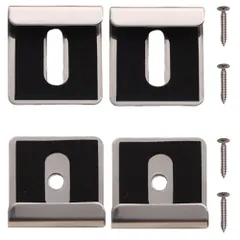 新品 [かがみどっとねっと] 鏡取り付け金具 フック 4mm厚鏡用 1セット ステンレス SUS304 鏡取り付けフック 鏡を壁に止める金具 鏡止め金具 ツメ金具