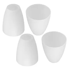 ★即日発送★交換用ランプシェード 4個セット プラスチック製シンプルなデザイン テーブルランプや常夜灯に最適な白色シェード E26対応