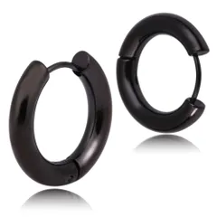 【リングピアス 幅4mm 内径10mm 1ペア】[Adelina Style] サージカルステンレス フープピアス リングピアス レディース メンズ 太め 金属アレルギー対応 プレゼント