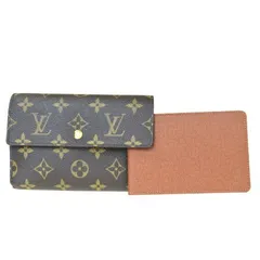 【中古】 ルイヴィトン LOUIS VUITTON ポルト トレゾール エテュイ パピエ 三つ折り 財布 モノグラム レザー パスケース付 M61202 05ES448