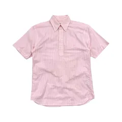 USA製◆Brooks Brothers ブルックスブラザーズ REGENT ストライプ柄 オックスフォード 半袖 ボタンダウン BD プルオーバー シャツ S/ピンク×ホワイト/米国製