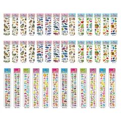 【迅速発送】手帳 シール かわいい ふわふわシール シール 子供&幼児シール 男の子 40枚 シールセット大量 30種類シートデザイン デコシール キラキラ シールマルシェ 3Dテッカーシール ステッカー ランダムセット 車 動物 ハート 星 着せ替え 恐竜