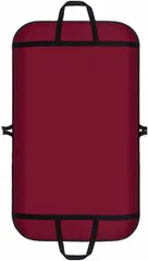 MT's SHOP ガーメントバッグ スーツバッグ 手提げ 持ち運び 二つ折り 背広 ジャケット収納 全長100CM( レッド)