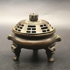 備前焼　佐藤苔助作　三つ足香炉 備前焼 佐藤苔助作 三つ足香炉 工芸品 - 工芸品