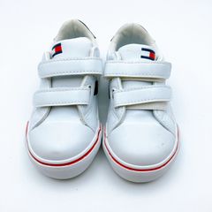 TOMMY HILFIGER トミーヒルフィガー キッズ スニーカー 14.7cm ホワイト トリコロール 男女兼用 面ファスナー おしゃれ