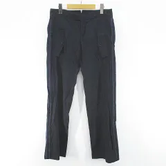 ニールバレット Neil Barrett ロングパンツ ジップフライ 44 紺系 ネイビー イタリア製 ストレッチ 毛 ウール 無地のサムネイル