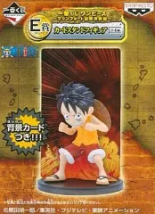 【中古】フィギュア ルフィ 「一番くじ ワンピース～マリンフォード最終決戦編～」 E賞 カードスタンドフィギュア