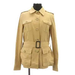 ラルフローレン RALPH LAUREN ベルト付き ワークジャケット ラムレザー 9 ベージュ /MY ■OSのサムネイル