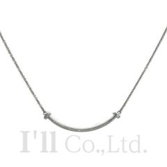 Tiffany&Co.　ティファニー　Tスマイル　ネックレス　スモール　60011677　750WG　ブランドジュエリー　アクセサリー　ペンダント　Tモチーフ　Au750　750ホワイトゴールド　K18WG　18金【中古】【73051】