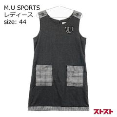 M.U SPORTS エムユースポーツ ノースリーブワンピース ブラック系 44 [240101137429]