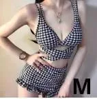 新品　大人気！！千鳥格子のセパレートタイプ水着Mサイズ