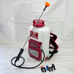 【未使用】【展示品】 充電式 電動噴霧器 12L 背負い式 バッテリー式 ノズル6種付 HG-KBS12L レッド 【874】