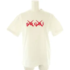 サカイ sacai KAWS Flock Print T-Shirt Tシャツ カットソー 0 オフホワイト レッド /DO ■OS ■SHのサムネイル