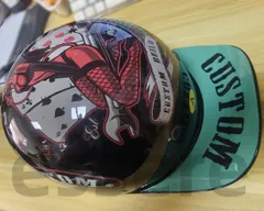 原付ヘルメット 自転車用ヘルメット 半帽 野球帽型 半キャップ ロードバイク 保護帽 バイザー付 四季通用 軽量 魔女のサムネイル