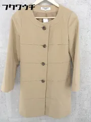 ■ NATURAL BEAUTY BASIC ナチュラルビューティーベーシック 長袖 ノーカラー コート サイズS ベージュ レディース 【中古】 【1002800670284】