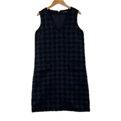 美品 UNITED ARROWS ユナイテッドアローズ 千鳥格子 春夏 SS ワンピース アクリル ネイビー レディース 36 ジャンパースカート【古着】【中古】【送料無料】