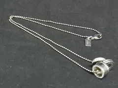 ■美品■ COACH コーチ SV925 ラインストーン ネックレス ペンダント アクセサリー メンズ レディース シルバー系 DK1489