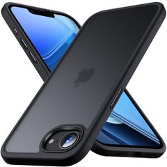 【特価商品】iPhone 16e 用 Anqrp ケース 米軍MIL規格 半透明 耐衝撃 マット感ケース 擦り傷防止 ストラップホール付き レンズ保護 黄変防止 耐久性 ワイヤレス充電対応 アイフォン16e 用 6.1 インチ スマホケース 「ブラック」